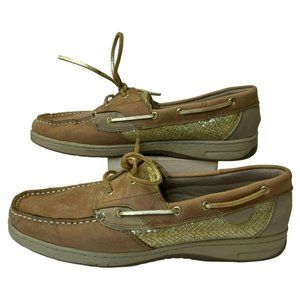 Maui Island Women's  Goldfish Comfort Leather Boat Shoes Size 11W